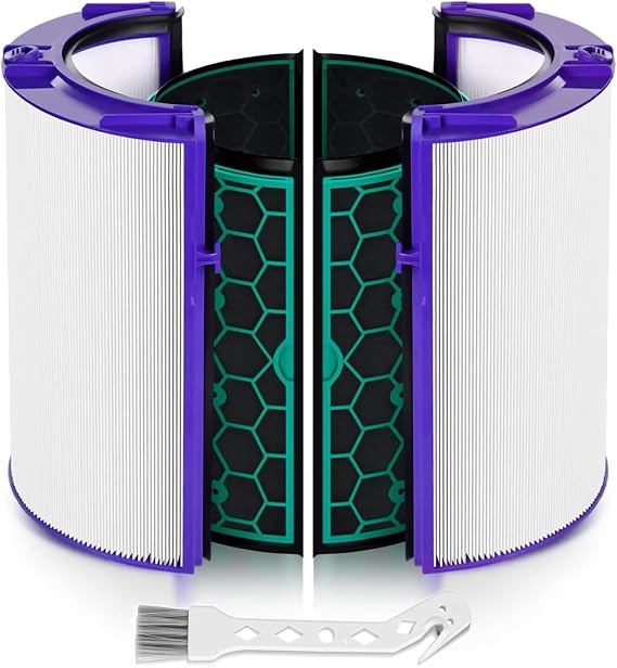 MSHNE Replacement Filter Set for Dyson Air Purifier Glass HEPA Filter + Activated Carbon Filter for Dyson Pure Hot+Cool Air Purifier Fan Heater HP04 HP4A HP05 Dyson Pure Cool Desktop Purifier Fan DP04 Air Purifier Tower Fan TP04 TP05
