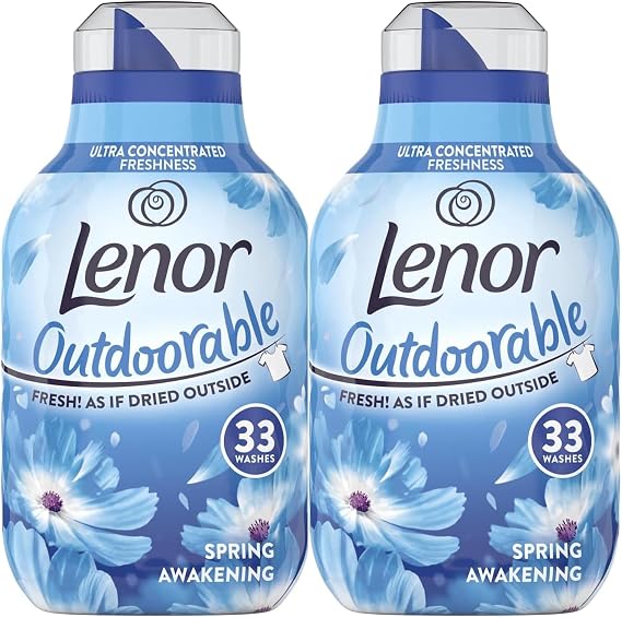 Lenor Outdoorable Fabric Conditioner Spring Awakening 33 Washes, 462ML - Ultra Concentrated Freshness- 100 percent Recycled Bottle
