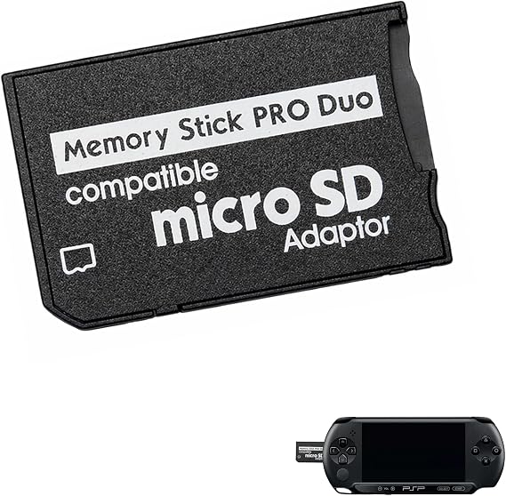 Micro SD TF to Memory Stick Pro Duo Adapter, Memory Stick Adapter for PSP 1000/2000/3000, TF to MS Tools for Sony Handycam