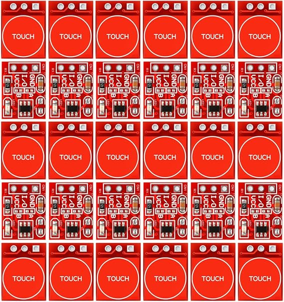 Gebildet Pack of 30 TTP223 Touch Button Modules Capacitive Switching Sensors with Self-Hold and Push Button Function High/Low Level Output (2.5V-5.5V 15 x 11 mm)