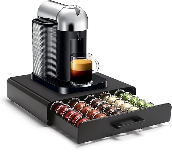 Multifunctional Coffee Pod Holder Storage Drawer for Vertuo Pods.