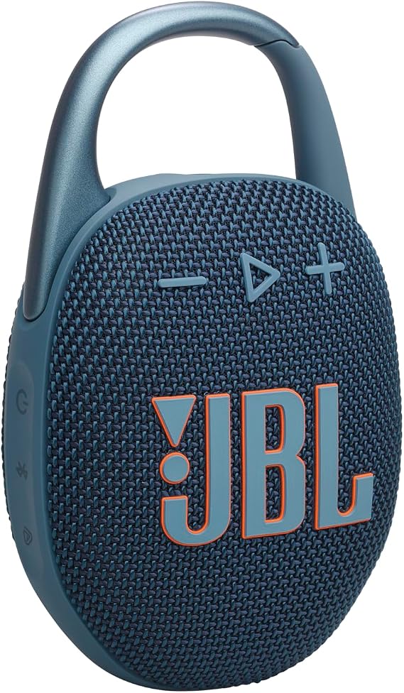 JBL Clip 5 Ultra-Portable Bluetooth Speaker with Integrated Carabiner, Big JBL Pro Sound, PlaytimeBoost, Waterproof Design and 12-Hour Playtime, Blue