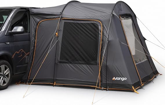 Vango Faros III Poled Low Driveaway Awning - Campervan Awning with Sewn-In Groundsheet, Powerflex Poles, Sentinel Active 75D Fabric