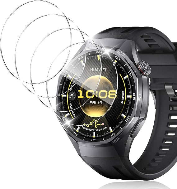 4 Pieces Screen Protector for Huawei Watch GT6 Pro 46 mm, 9H Hardness Tempered Glass Film for Huawei GT 6 Pro 46 mm, Anti-Scratch Tempered Glass
