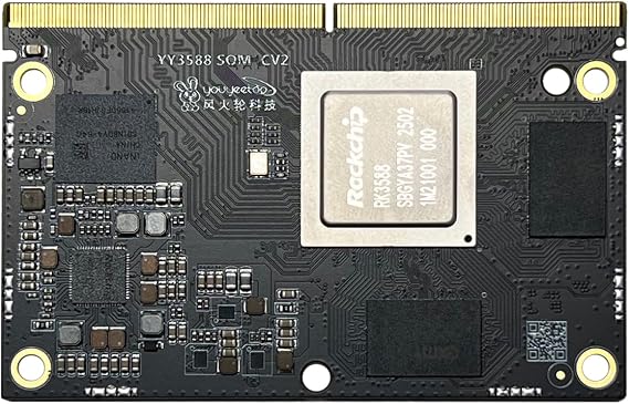 youyeetoo YY3588 Single Board Computer - RK3568 SoC (8 Core), 6TOPS NPU, 4/8/16/32GB RAM, 4G/LTE/NFC Support, for Edge AI & IoT, Local Large Model (8GB RAM+64GB eMMC, SOM Board)