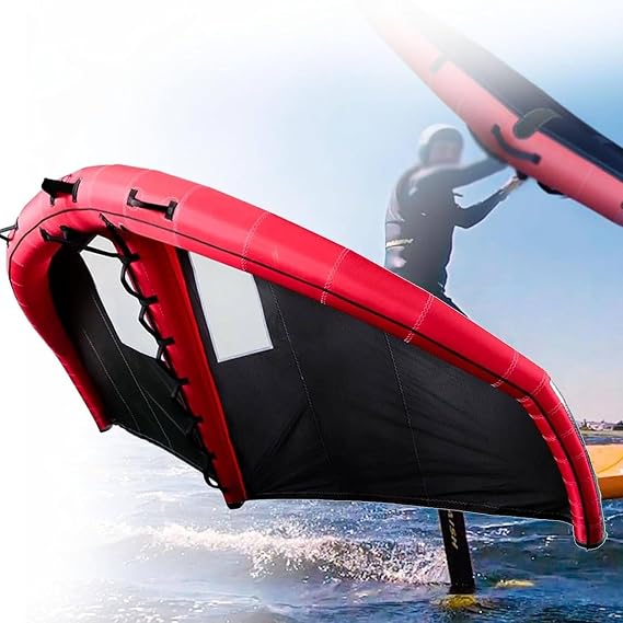Handheld Foil Wing Kite,5㎡ Wing Foil Kitesurfing,Inflatable Wingsurfer Kite,has Storage Bag and Surf Leash,for Wind Wing Foiling, Surfing Snow Ski Water Play 4m³