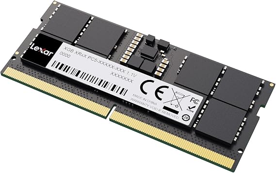 Lexar SODIMM 8GB DDR5 RAM 5600MHz CL46, 262-Pin Laptop RAM, High-Performance Laptop Memory DRAM SO-DIMM for Laptop/All-in-one Intel NUC mini-PC, AI, 1.1V, CL46-45-45-90