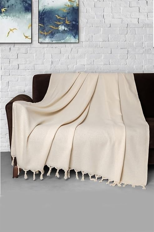 DENİZLİ CONCEPT Trendy Koltuk Örtüsü Naturel 170 x 300