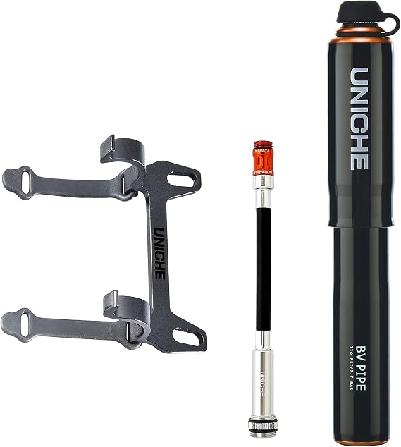 Tech BV Mini Bike Pump with Gauge, Big Volume Frame Pump