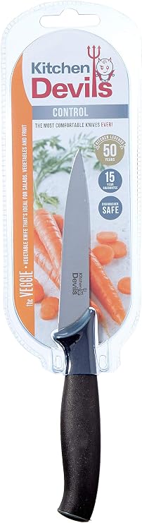 Kitchen Devils S8603000 Control Vegetable Knife, 10 cm, Multi-Colour , Black