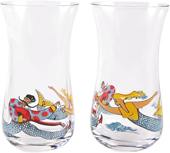 Anason İşleri Şen Kadeh Rakı Bardağı İnce Belli 2'li Set