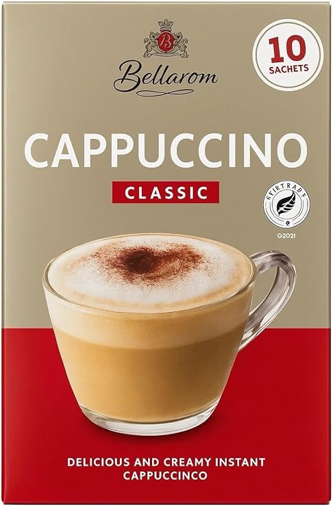 LUNEXA Bellarom Classic Cappuccino Instant Coffee Sachets Bundle – 10 Sachets, Creamy & Delicious Coffee Drink Mix, Fairtrade Certified, Convenient Single-Serve Cappuccino Sticks