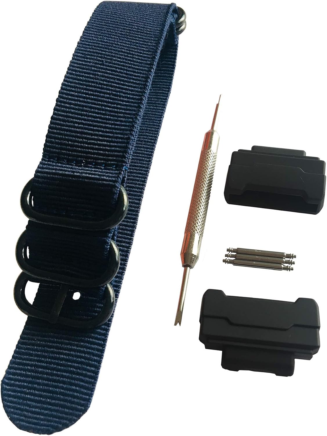HD Conversion RAF 5 Ring Nylon Watch Band Strap Adapters16mm Kit for Casio GShock MIL-Shock DW-5600 DW-6900 G-5700 GA-100 GDF-100 GL-7200 GLS-5600 Series