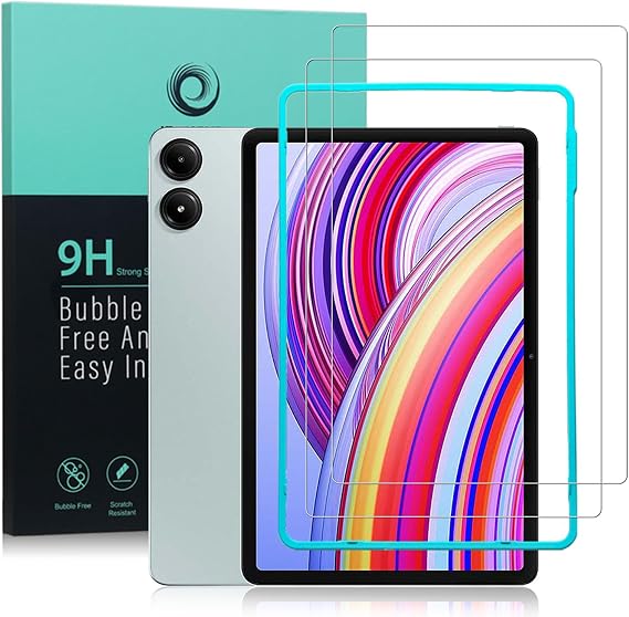 Ibywind for Xiaomi Redmi Pad Pro/Redmi Pad 2 Pro/Poco Pad/Poco Pad M1 Screen Protector,2-Pack,9H Hardness Tempered Glass with Easy Installation Tool,Bubble-Free,Fingerprint Unlock,Anti-Shatter