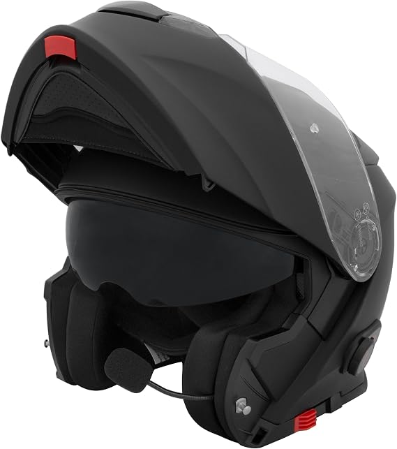 Zorax ZOR-727 BL-A4 Flip up Motorbike Fitted with Blinc Bluetooth System