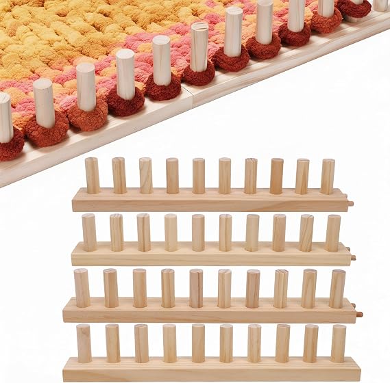 61" Chunky Knitting Blanket Loom, Wooden Knitting Loom for Chunky Yarn