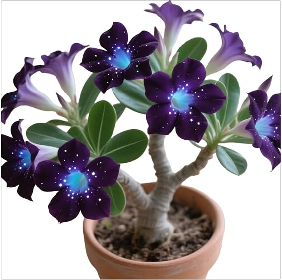 [UOLKEZFM] Desert Rose Plant for Planting,Excellent Display Indoor Perennial,Desert Rose Bulbs Mix,Rare,Tropical style-1plant-C