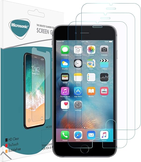 Microsonic Apple iPhone 6 Ekran koruyucu Nano Cam (3'lü Paket) [iPhone 6 ile Uyumlu Ekran Koruyucu]