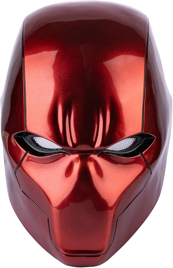 Red Helmet Deluxe Cosplay Prop UV Bright Surface Collectors Edition Halloween Costume Mask Props