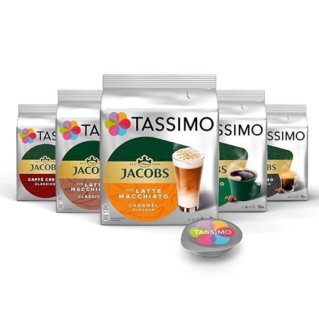 Tassimo Capsules Tasting Box Variety Pack 64 Pads 5 Varieties
