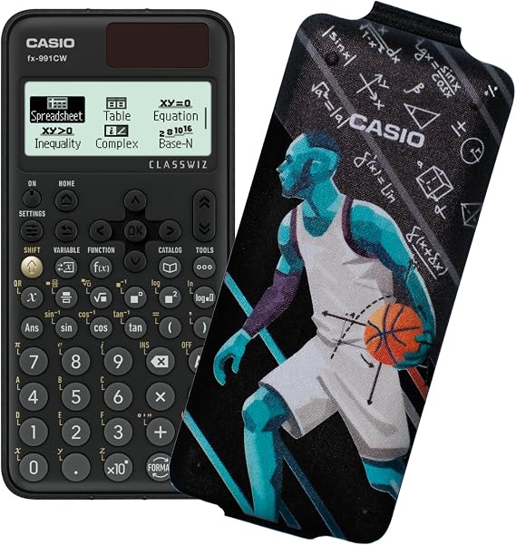 Casio FX-991CW (Model 2023) Scientific Calculator, 540 Functions with Design Cover Basket