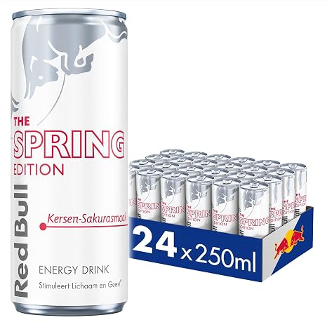 Red Bull Energy Drink Spring Edition with Cherry Sakura Flavour 24 x 250 ml (Pack of 24)