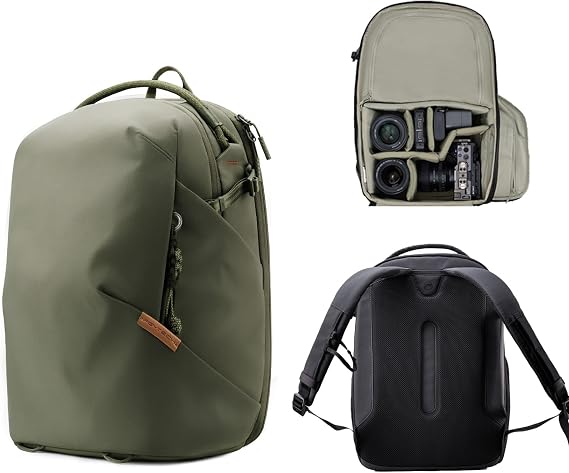 PGYTECH OneGo Lite Camera Backpack 16L Lightweight Camera Bag Compatible with Sony/Canon/Nikon/DSLR/SLR Mirrorless Cameras, Water-Resistant BackPack for Urban &amp; Travel Photography, Forest Green