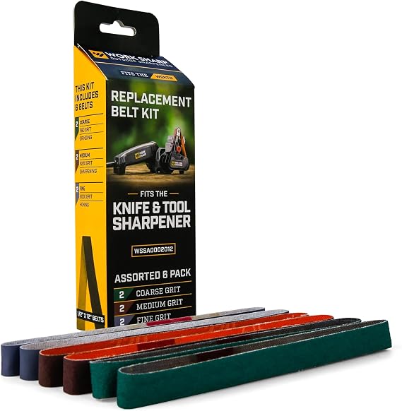 WORK SHARP Assorted Belt Kit - WSSA0002012 Knife Sharpener and Tool Belt Kit - Abrasives for Sharpening and Grinding Applications