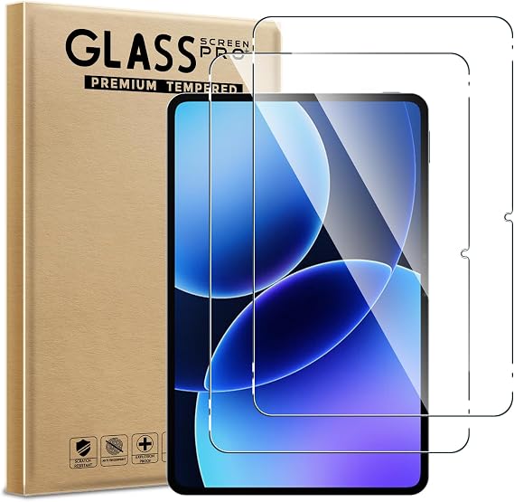 Aiziki [2 Pack Glass Screen Protector For Xiaomi Pad 8/8 Pro Tempered Glass Film, Impact-Protection, Anti-Shatter, Anti-Scratch, HD Clear, Bubble Free