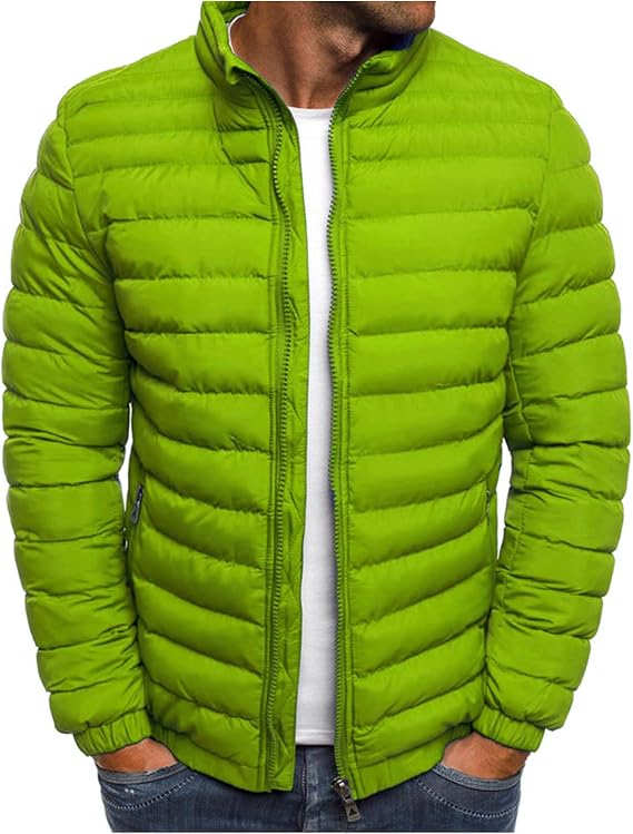 Winter Puffer Jackets for Men Warm Lightweight Coat Quilted Padded Jackets