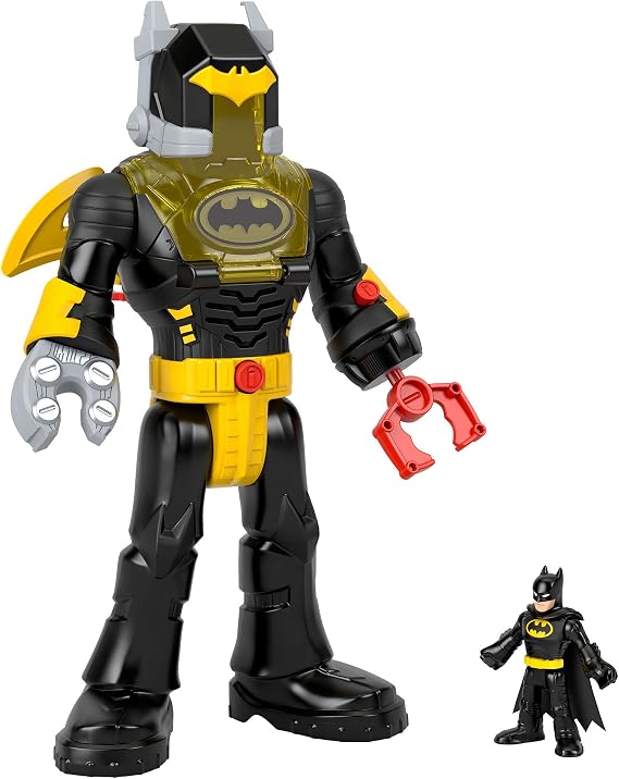 Fisher-Price Imaginext DC Super Friends™ Batman™ Insider and Exo Costume Imaginext DC Super Friends Batman Insider and Exo Costume, black robot with light and sound, 6 pieces HYG31