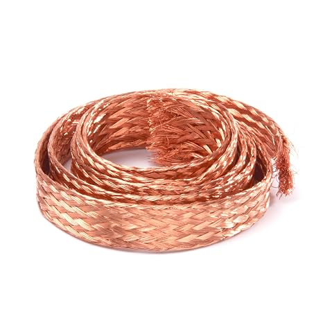 Copper Braided Grounding Strap Flexible Ground Braid Cable Length 1 Meter, 20-50 Square Suitable For Electrical Connections,35(20 square)