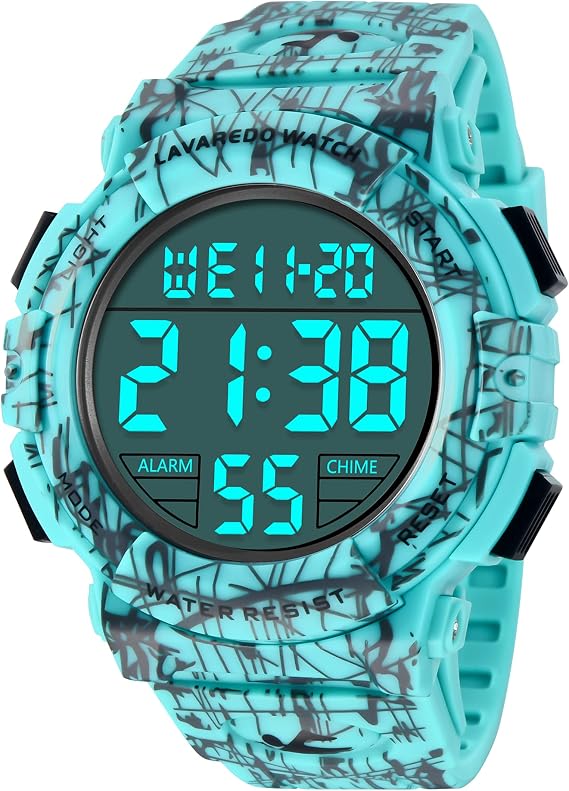Wristwatch Men's Digital Sports Multifunction LED Display Outdoor Wristwatch, Stylish