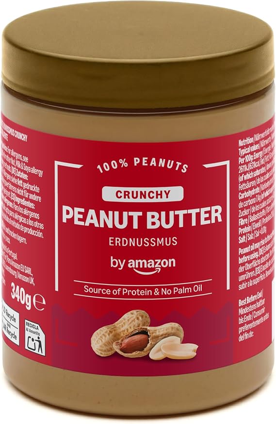 by Amazon Crunchy 100% Peanut Butter, 340g