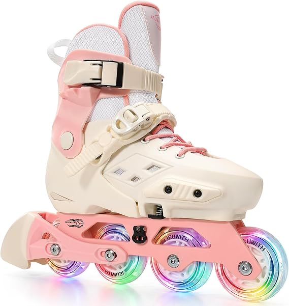 Children Inline Skates Adjustable Flashing,Outdoor Roller Skates for Girl Boy, Professional Fitness Roller Skates Blades for Little Kid