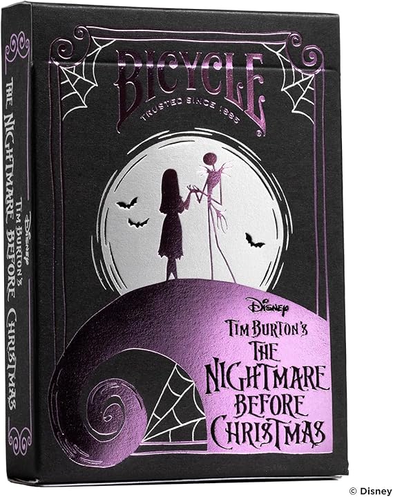 Bicycle Disney Nightmare Before Christmas Playing Cards - 1 Deck, Air Cushion Finish, Professional, Superb Handling & Durability, Great Gift For Card Collectors, White