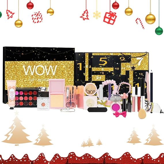 Countdown Calendar 24-Day Advent Lip Balm Lipstick Makeup Set