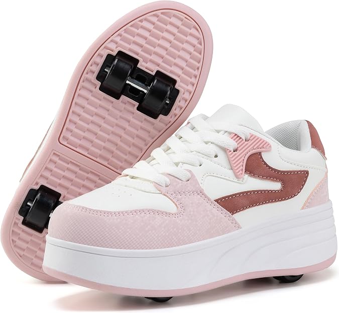 Roller Skate Shoes for Kids Boys Girls Sneakers with Detachable Wheels Sport Shoe