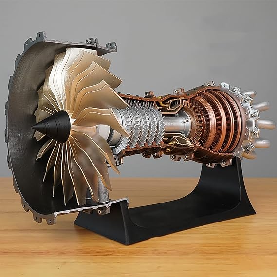 Aircraft Engine Model,Aviation Turbo Fan Engine Model,DIY Assembled Electric Engine Model,Metal Engine Model Kit,Science Physics Experiment Toys,For Mechanical Enthusiasts
