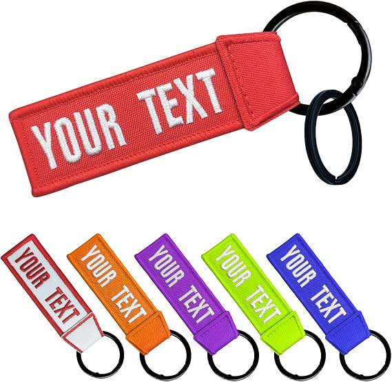 Customized Keychains Embroidery, Personalized Key tag,Key Ring Accessories