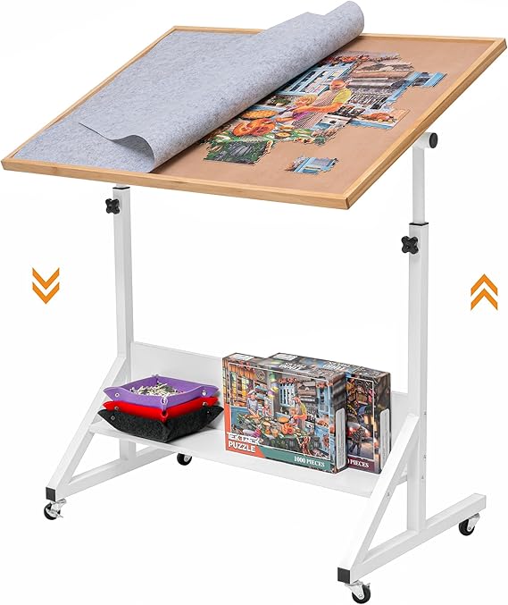 Tektalk 1500 Pieces Jigsaw Puzzle Table with Felt Cover