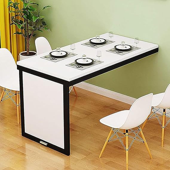Space Saving Wall Mounted Folding Dining Table - Modern Wood Fold Up Desk for Home, 35.4"x23.6"x29.5" - Ideal for Small Spaces, Easy Installation, Versatile Design