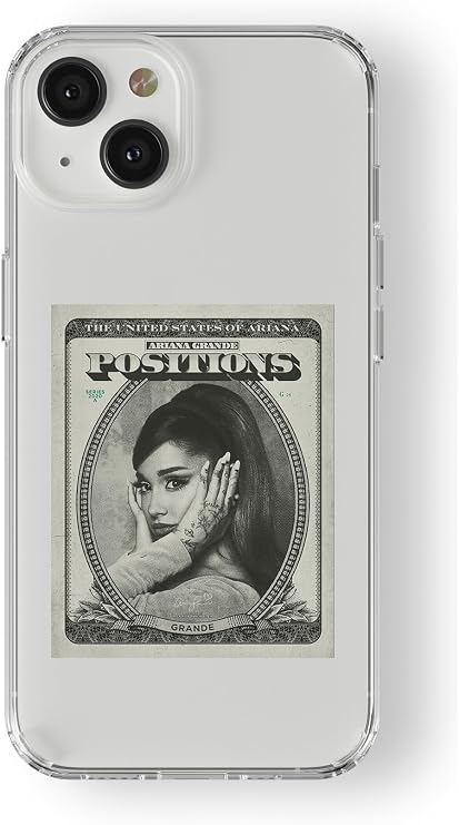 Multitronic iPhone 15 Uyumlu Ariana Grande Dolar Tasarım Baskılı Şeffaf Kılıf