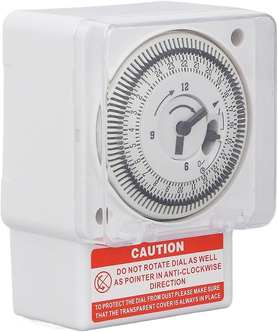 24 Hour Mechanical Box Timer Switch 5 Minute Interval Clock Type Industrial Timer Pool Pump Timers