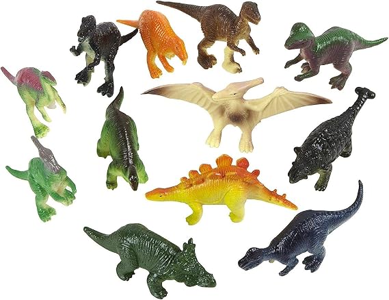 Dinosaur Tiny Toy 2" (5cm) Plastic Models 12 Pack