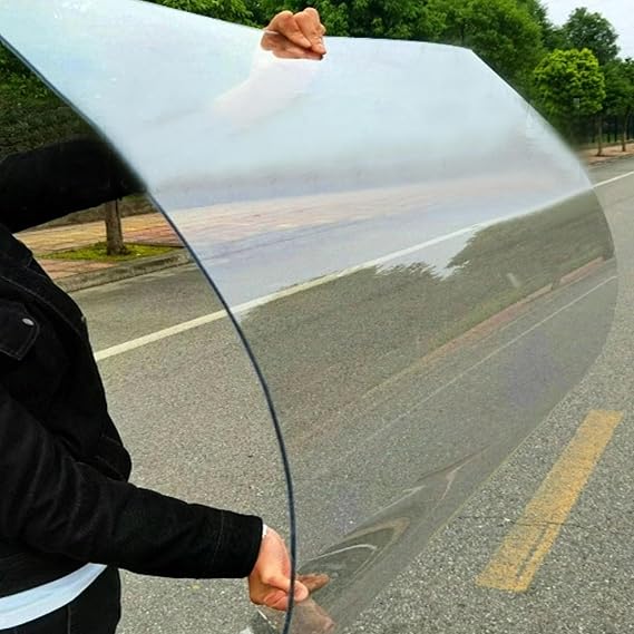 Clear Polycarbonate Sheets Plastic Roof Panel,Impact Resistant PC Board,Daylighting Panels,Pergola Carport Greenhouse Canopy Replacement Cover,Screws (0.6m x 3m(2ft x 9.84ft))