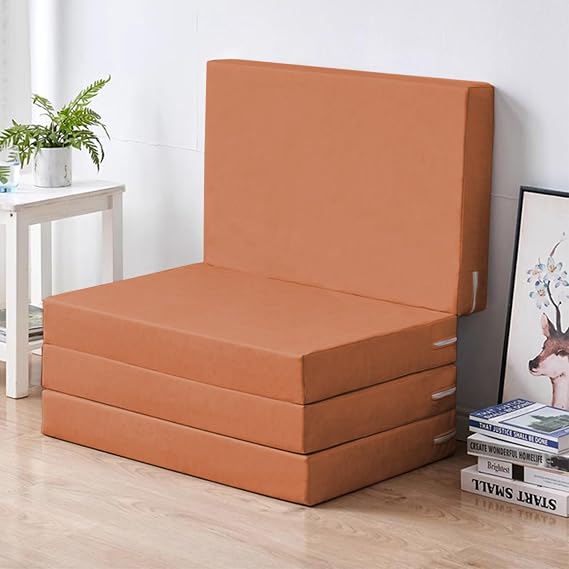 Foldable Tatami Floor Mattress with Zip Children Guest Living Room Bedroom Sleepover Mattress Foldable Sleeping Mats Car Tent Travel Camping Caravan
