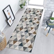Runner Rug Geometry Carpets Runners for Hallway Stairs Corridor Hall Narrow Rug,Non Slip Washable Durable Easy Care Area Rugs - Multicolor Geometric Pattern Floor Mat (Size : 50 * 250cm)
