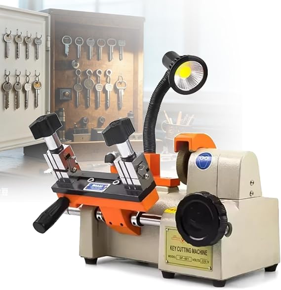 Auto-Feed Key Cutting Machine for Locksmiths, Dual-Direction Vise, Copper Motor, Duplicates Car Motorcycle Keys