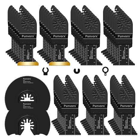 50Pcs Titanium HCS Multi Tool Blades for Metal Wood Nails Cutting